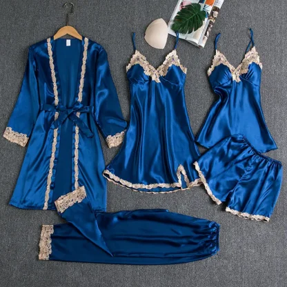 Lace Patchwork Nightwear Set - Image 6