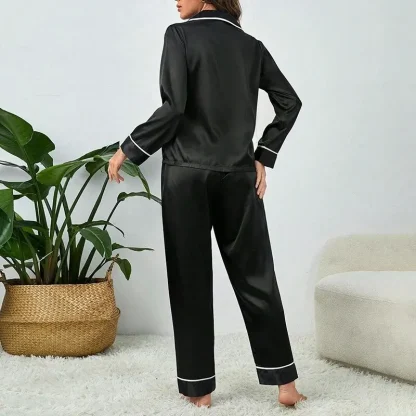 Elegant Long Sleeve Nightwear Set - Image 4