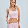 Cute Ribbon Crop Top Sleepwear Set