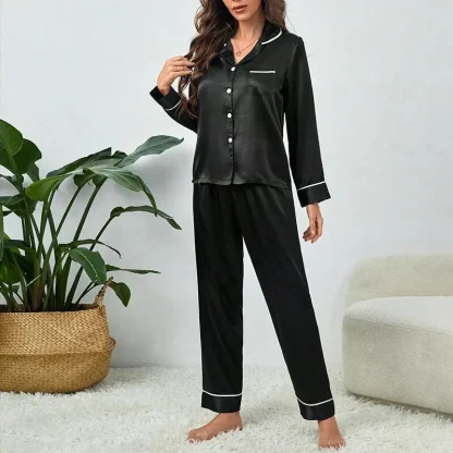 Elegant Long Sleeve Nightwear Set
