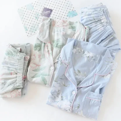 Floral Print Nightwear Trousers Suit - Image 3