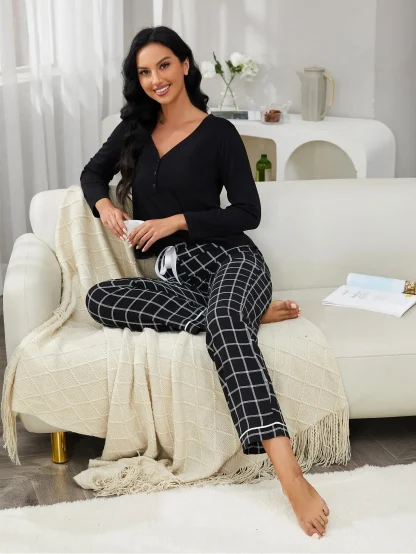 Classic Striped Long Sleeve PJs Set - Image 3