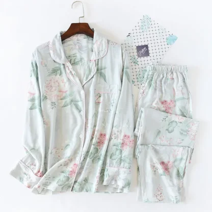Floral Print Nightwear Trousers Suit - Image 4