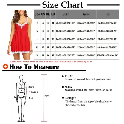 Bow Lace Trimmed Nightdress - Image 5