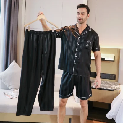 Comfy Striped Matching Pajama Set - Image 3