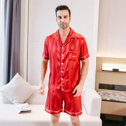 Comfy Striped Matching Pajama Set - Image 5