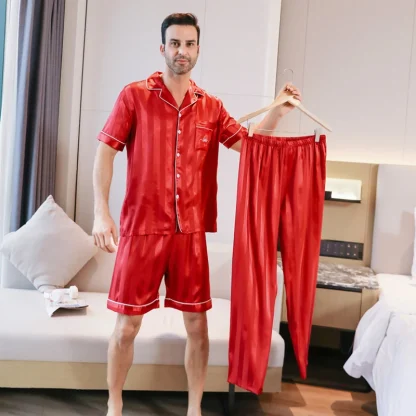Comfy Striped Matching Pajama Set - Image 4
