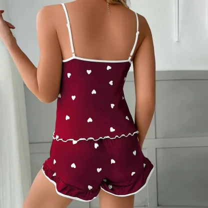 Heart Design Pajama Short Sets - Image 5