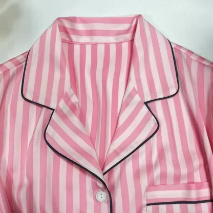 Summer Loose Pink Striped PJs - Image 5