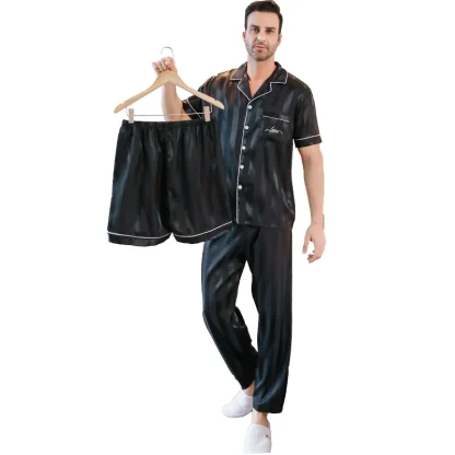Comfy Striped Matching Pajama Set - Image 6