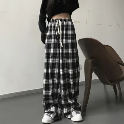 Oversized Plaid Pajama Pants
