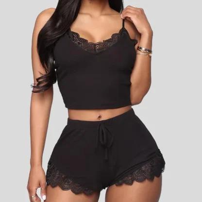 Comfortable Ribbed Knit Pajamas