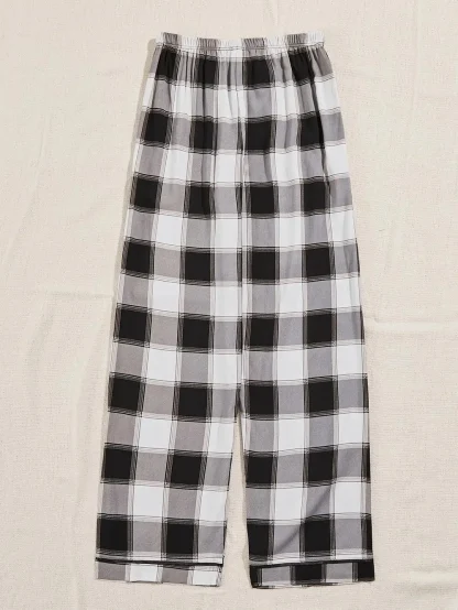 Plaid Wide-Leg Pajama - Image 6