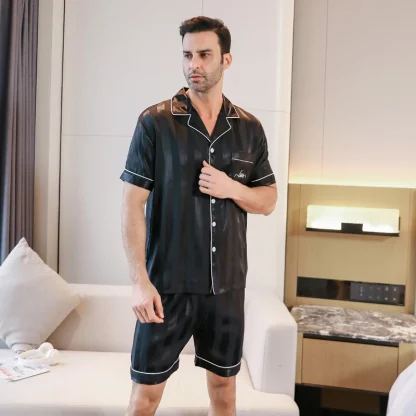 Thin Striped Sleepwear Set - Image 3
