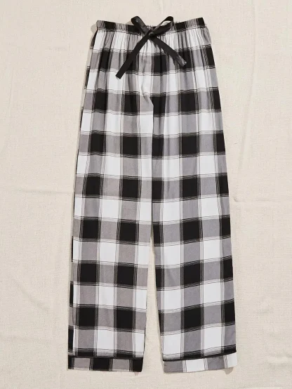 Plaid Wide-Leg Pajama - Image 5