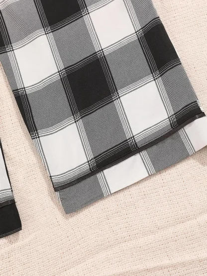 Plaid Wide-Leg Pajama - Image 4