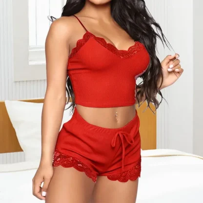 Comfortable Ribbed Knit Pajamas - Image 5