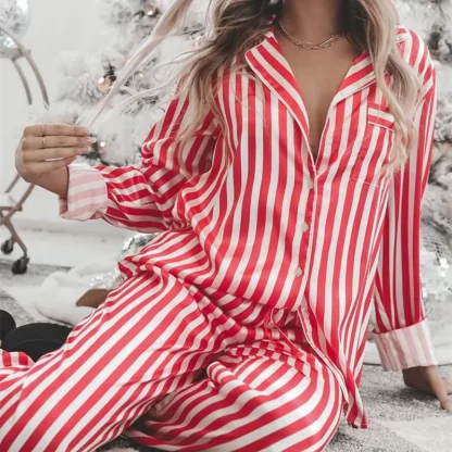 Christmas Striped Pajama Set - Image 5