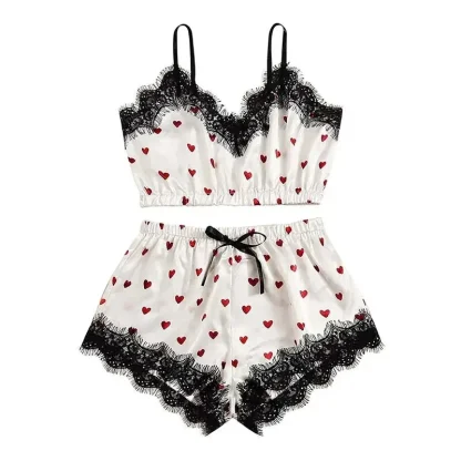 V-Neck Lace Pajama