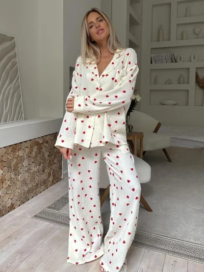 Stylish Love Print Nightwear - Image 4