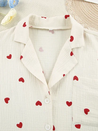 Stylish Love Print Nightwear - Image 6