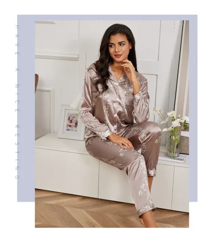 Long Sleeve Button-Down Pajama - Image 5