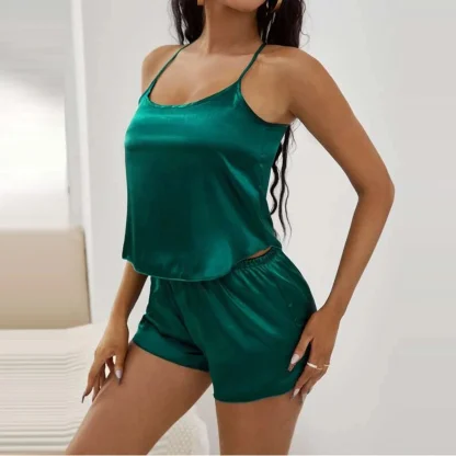 Sexy Lace Satin Pajama - Image 5