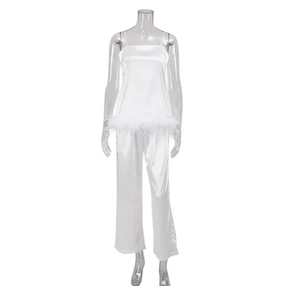 Sleek Spaghetti Strap Pajamas - Image 6