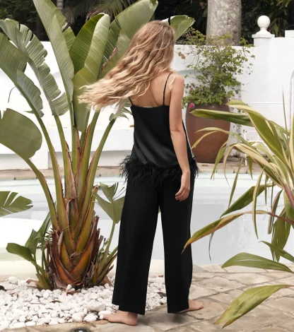Sleek Spaghetti Strap Pajamas - Image 2