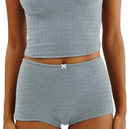 Sleeveless Crop Tank Sleepwear - Image 5