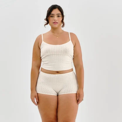 Sleeveless Crop Tank Sleepwear - Image 4