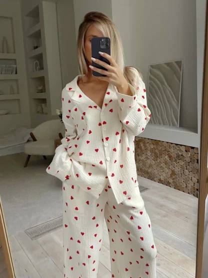 Stylish Love Print Nightwear - Image 2