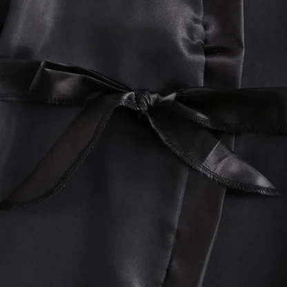 Elegant Black Suspender Pajamas - Image 5