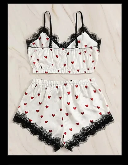 V-Neck Lace Pajama - Image 3
