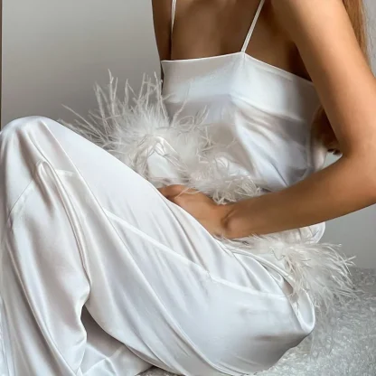 Sleek Spaghetti Strap Pajamas - Image 4